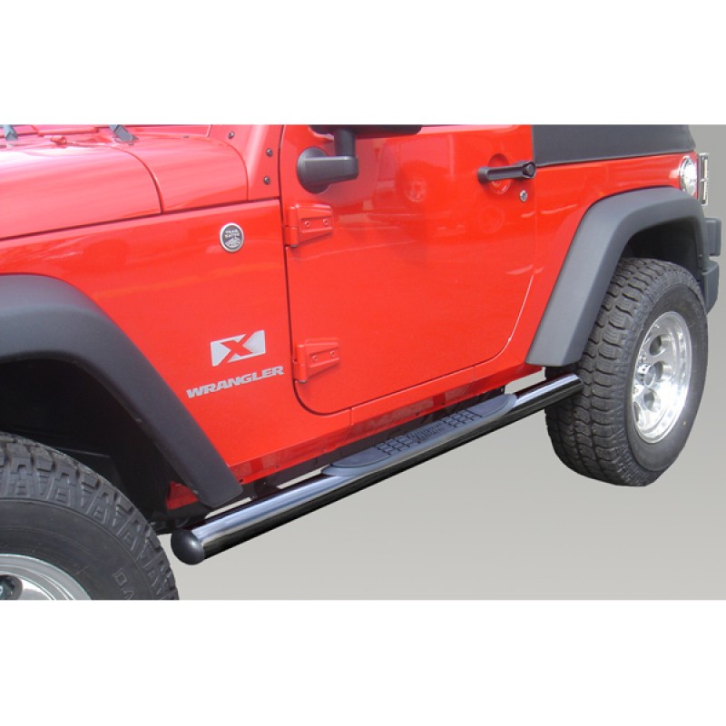 RUGGED RIDGE ラギッドリッチ 3インチラウンドチューブサイドステップ 07-14 JK 2DR