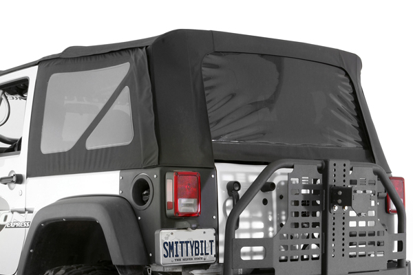 Smittybilt スミッティービルト ソフトトップOEMリプレースメント ティントウインドウ ブラックダイアモンド 07-09 JK 2DR