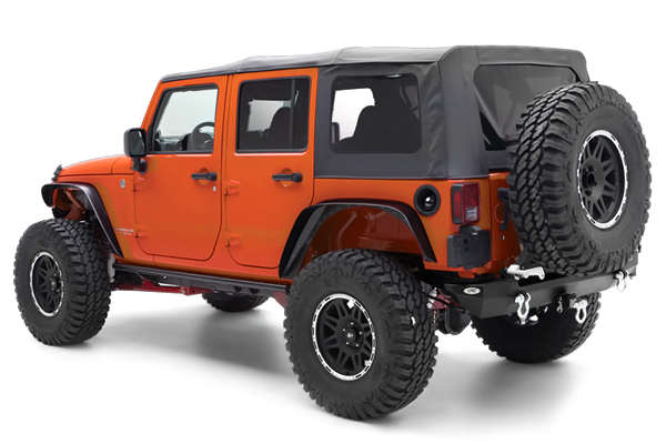 Smittybilt スミッティービルト ソフトトップOEMリプレースメント ティントウインドウ ブラックダイアモンド 07-09 JK 4DR